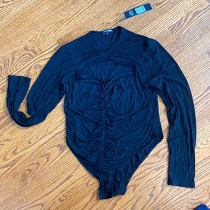 Black cutout bodysuit